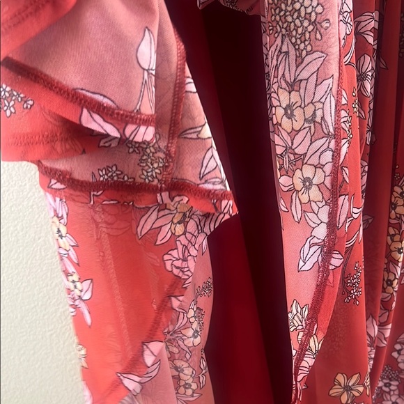 Torrid Floral Rust colored Maxi Dress size 1X EUC - Picture 3 of 5